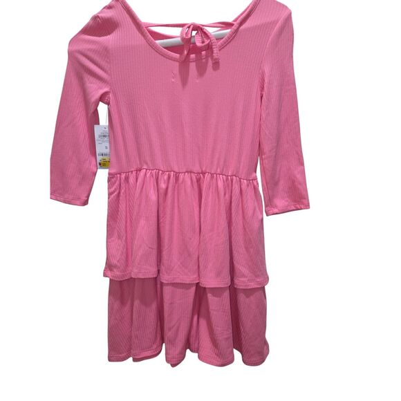 Girls Pink Tiered Dress Size S NWT by Epic Threads – Long Sleeve Ribbed Knit - Picture 5 of 10
